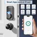 Ulecoce Fingerprint Keypad Deadbolt with Handle Set, Keyless Entry Door Lock, Door Locks for Front Door Lock Set, App Control, Auto Locking, Easy to Install, Oil Rubbed Bronze