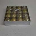 3.15" Gold Christmas Ball Ornaments Set, 16pc Gold Xmas Tree Ornaments Decoration, Shatterproof Large Decorative Hanging Balls with Loop for Christmas Party Holiday Wreath Garland Home Decor