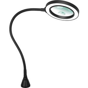 NEWACALOX Magnetic Magnifying Lamp, 3 Color Modes, 10X&5X Magnifying Glass, Flexible Gooseneck, Soldering Helping Hands Base Station (Gray)