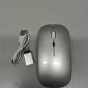 Bluetooth Wireless Mouse for Laptop mac MacBook ipad MacBook air MacBook pro pc Desktop Computer Windows Chromebook Notebook (Silver)