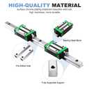 HGR20 Linear Guide Rail kit 2Pcs HGR20 600mm Linear Slide Rails and 4Pcs HGH20CA Linear Blocks Bearing Block, Anti Rust and High Precision CNC Parts for Automated Printer