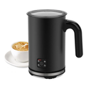 Electric Milk Frother, 4-in-1 Electric Milk Steamer,10 oz/300 ML Automatic Cold And Warm Foam Maker For Coffee,Latte,Cappuccino,Macciato, Hot chocolate,Non-Stick Coating,Easy Clean,Black
