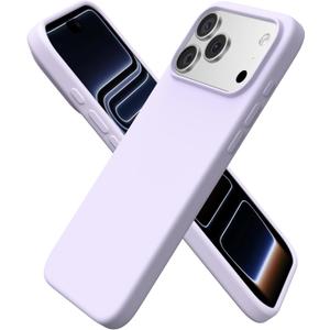 ORNARTO Compatible with iPhone 17 Pro Max Case 6.9", Slim Liquid Silicone 3 Layers Soft Gel Rubber Shockproof Protective Cover with Anti-Scratch Microfiber Lining-Pastel Lilac