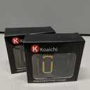 Koaichi for AirPods 2nd/1st Generation Case, Full-Body Ultra-Hard Shell Protective Cover with Lock, Powerful Drop Protection, Well Built Case Designed for AirPods 2/1, Black/Yellow, Set of 2