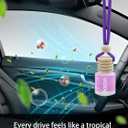 2 x Ikeda Car Air Freshener: Hanging Car Smell Air Freshener | 10ml Hanging Car Perfume | Long Lasting Fragrance | Strong Scents Diffuser for Auto Home (White Peach|Circular)