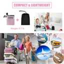 Airplane Bed for Toddler, Airplane Footrest for Kids Seat Extender, Portable Toddler Travel Bed, Airplane Leg Rest for Kids to Lie Down, Baby Travel Essentials for Flying Sleeping (Pink)