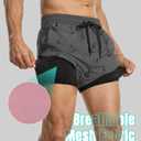 7 Inch Men Swim Trunks with Compression Breathable Liner Quick Dry Zipper Pockets for Pool Board Beach Cruise