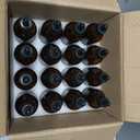 Jucoan 16 Pack Dropper Bottles, 4 oz/120ml Amber Glass Tincture Bottles with Graduated Glass Eye Droppers for Essential Oils, Perfume, 2 Stainless Steel Funnels,16 Chalkboard Labels