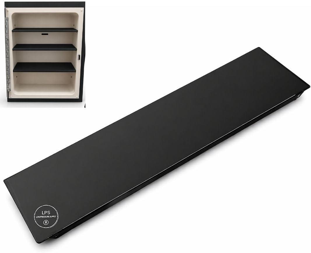 13" x 3" Replacement Medicine Cabinet Black Metal Shelf Replacement Cabinet Metal Shelf, Bathroom Shelf Insert, Medicine Cabinet Organizer, Vanity Shelf Replacement - Fits Most Models