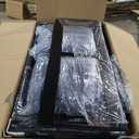 Wisteria Lane Patio Furniture Aluminum Loveseat, All-Weather Outdoor 2 Seats Sofa Couch, Black Metal Chair with Blue Cushions