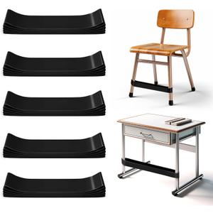 25 Pack Chair Bands for Kids with Fidgety Feet, ADHD Tools for Kids, Improve Focus & Reduce Restlessness, Chair Bands for Sensory ADHD ADD Autism - Classroom & Home Must Haves (Black)