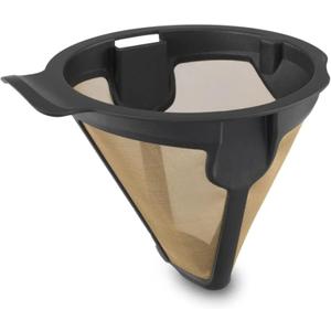 Ninja Coffee Permanent Filter for Hot and Cold Brewed System, for Coffee Grounds, Gold Tone Filter, Compatible with CP307, 119KKWCP30