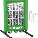 Heavy-Duty 9 Hole Baseball Pitching Net with Pitching Target Pockets, Regulation Size Strike Zone, Portable Adjustable Height Pitcher Training Equipment for Baseball/Softball Practice