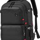 CROSSGEAR Travel Carry On Backpack for Men, 40L Expandable Large Laptop Backpack, Fit 17.3 Inch Computer, TSA-Friendly Luggage Airline Approved, Water Resistant, Business Commute Work Daypack, Black