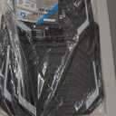 PIC AUTO Car Floor Mats, Light Blue Sparkly Crystal Bling Glitter Car Mats Set, Front and Rear Heavy Duty Rubber Car Mats with Anti-Slip Backing, All Weather, Trim-to-Fit for SUVs, Trucks, Sedan, Vans