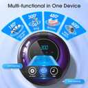 AI Ultrasonic Retainer Cleaner, 250ML Retainer Cleaner Machine for Dentures, Mouth Guards, Braces, Toothbrush Heads, Jewelry, Ring, 50kHz Digital ultrasonic Cleaner with 4 Modes (Black)