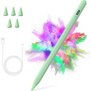 Stylus Pen for iPad 2018-2023 with Palm Rejection, Active Pencil for iPad 10th/9th/8th/7th/6th Generation, for iPad Pro 11/12.9 inch, for iPad Air 5th/4th/3th Gen, for iPad Mini 6th/5th Gen (Green)