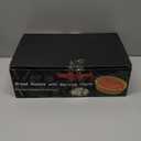 Bread Basket with Warming Stone with Cotton Cloths - Terracotta Bread Warmer Stone - 12.7 x 3.7 x 8.2 Inch Large Traditional Bread Warming Set - Gifts for Bakers Woman Hostess House Warming