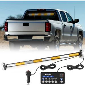 Nilight 144LED Traffic Advisor Strobe Light Bar with Controller Amber White