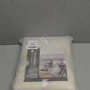 JIYUAN 100% Washed Cotton Duvet Cover Set 3 Pieces Oversized King, 1 Duvet Cover 120x98 Inches(Comforter Not Included) and 2 Pillowcases, Linen Like Comfy and Breathable, Heathered Beige