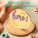 4 x Monthly Baby Milestone -Milestone Cards for Wooden Circles Discs, Photoshoot Props for Baby Boys & Girls, The Baby Essentials for a Newborn Gender-Neutral Baby, 3D Design,7 Pack,Pink, 4 Inch