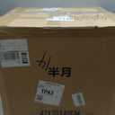 Vanity Stool No Assembly Required - Modern Makeup Chair with Golden X-Frame, PU Leather Cushioned Seat for Bedroom, Bathroom - Off-White Small Ottoman Bench