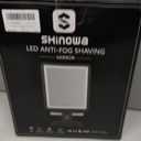 Heated Shower Mirror Fogless for Shaving, 3 Colors Stepless Dimmable Lights Fogless Mirror for Shower, Rechargeable Anti Fog Shaving Mirror for Shower with Razor Holder for Men, Light Memory Function (Black)