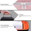 LTGEM Case Compatible with Yoto Player 3rd Gen Kids Speaker and Yoto Card, Black+Orange(Case Only)