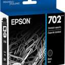 EPSON 702 DURABrite Ultra Ink Standard Capacity Black Cartridge (T702120-S) Works with WorkForce Pro WF-3720, WF-3730, WF-3733