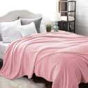 Bedsure GentleSoft Fleece Blankets Queen Size Pink - Valentines Blanket Soft Lightweight Plush Fuzzy Cozy Luxury Throw Microfiber 90x90 inches