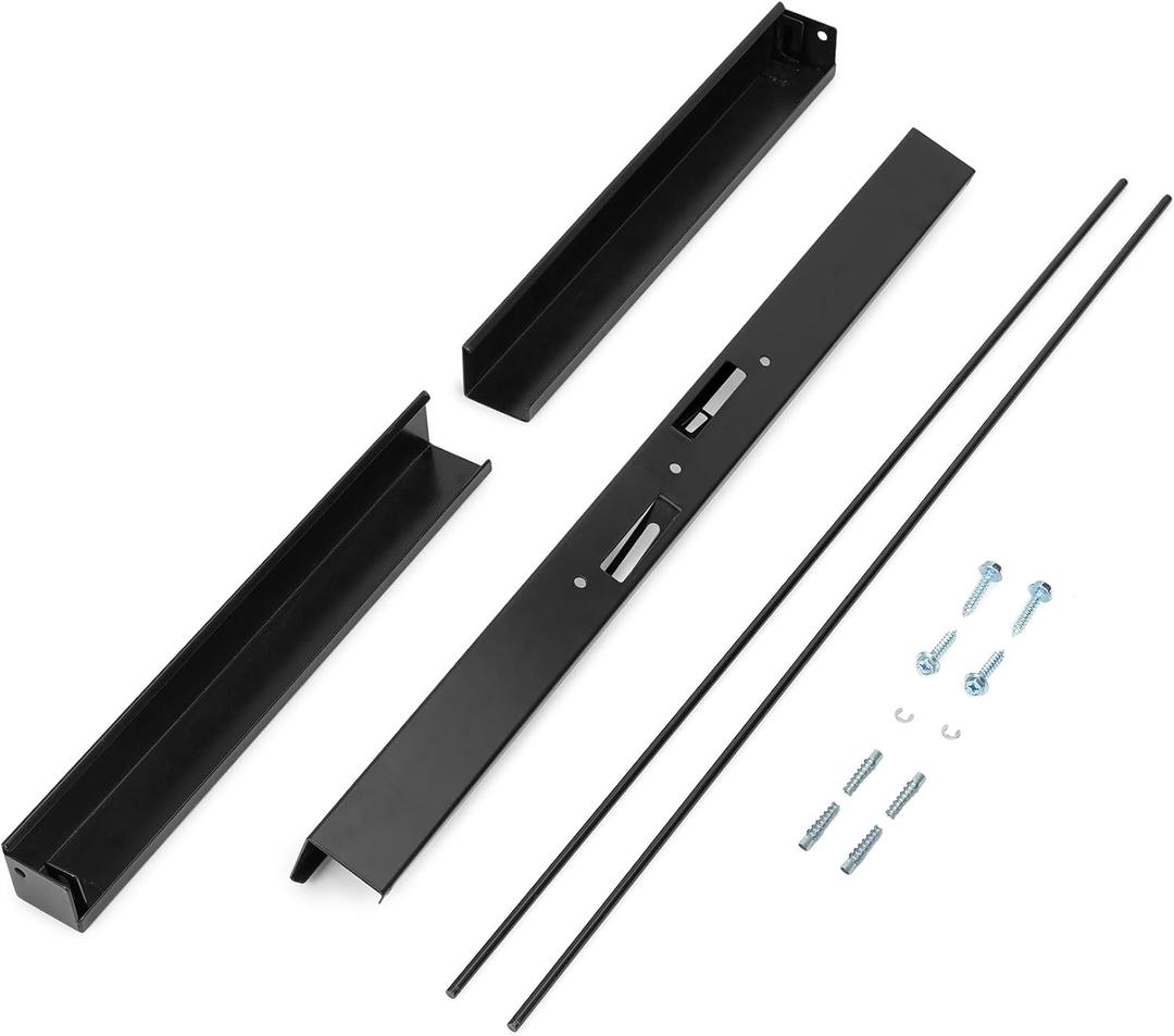 Stanbroil Adjustable Rod and Valance Kit for Fireplace Mesh Screen Curtain