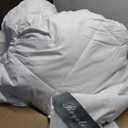 Royoliving Premium Feathers Down Duvet Insert Comforter King Size All Season Medium Warmth White 100% Cotton Cover with Corner Tabs (106x90, 60 oz)