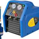 VIVOHOME R1234yf R32 R454B 3/4 HP Portable Refrigerant Recovery Machine Oil-Less, Freon Recycling Unit HVAC for Vapor Liquid Refrigerant, Car Air Conditioning