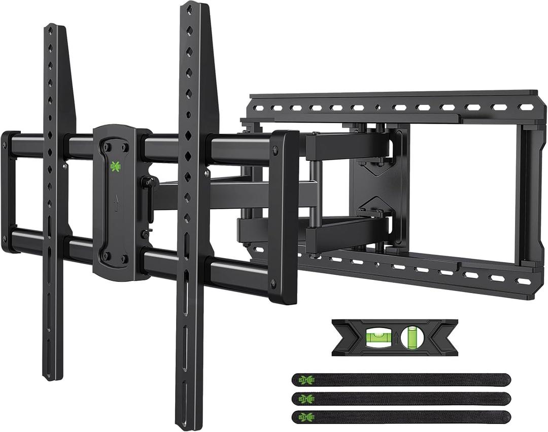 USX MOUNT Full Motion TV Wall Mount for Large TVs 42-95 Inch up to 150 lbs, Wall Mount TV Bracket with Swivel and Tilt, Fits 16",18", 24" Wood Studs, Max VESA 600x400mm Fit 65+ 75+ 85 86 90 TVs XML025