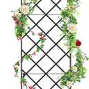 Giant Trellis for Climbing Plants, 108'' x 30'' Large Heavy Duty Rustproof Metal Vine Plant Trellis with Black Coating for Outdoor Climbing Plants Vegetables Support(Simple Style)