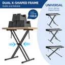GLEAM Keyboard Stand, Iron Digital Piano Stand with Locking Straps - Heavy Duty, Double X Style, Fits 54-88 Key Electric Pianos, DJ, Turntables, Synths and Midi Keyboards. Load Capacity 100LB