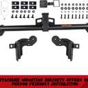 DBXB-RV Class 3 Trailer Hitch Standard 2-Inch Receiver Compatible with 2015-2024 Ford Edge, Multi-Fit Hitch to Receive Ball Mount, Cargo Carrier, Bike Rack. Black Powder Coated. 13381