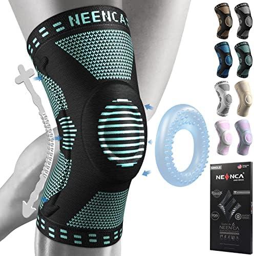 NEENCA Professional Knee Brace for Pain Relief, Medical Knee Support with Patella Pad & Side Stabilizers, Compression Knee Sleeve for Meniscus Tear, ACL, Joint Pain, Runner, Workout (Emerald, Large)