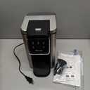 Single Serve Coffee Maker for K-Cup Pod and Grounds, Hot and Iced Coffee Maker, 6 to 14oz Brew Sizes, 50oz Removable Reservoir, Strong Button Feature, Fit 6.5" Mugs, Stainless Steel, Black (11.2 Inch)