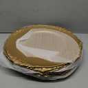 Okllen 12 Pack Gold Charger Plates, 13" Round Charger Plates with Embossed Rim, Decorative Dinner Charger Serving Plates for Catering, Wedding, Tabletop Decor