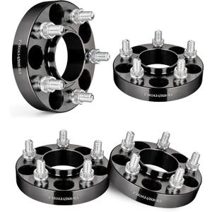 EVIL ENERGY 5x4.5 Wheel Spacers 1 inch Compatible for Ford Ranger 1983-2011, 5x114.3 mm Hubcentric with Lip 5 Lugs 70.5 mm Hub Bore 1/2x20 Studs Black