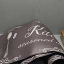 Arttown Grey Farmhouse Anti-Fatigue Kitchen Rug Set of 2 Knife Fork Rustic Vintage Cushioned Floor Standing Mat Waterproof Non-Slip Kitchen Mat and PVC Ergonomic Comfort Foam Rug (17.3 x 47 inch + 17.3 x 29 in)