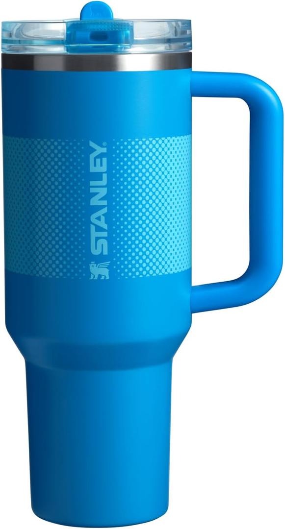 STANLEY Quencher ProTour Flip Straw Tumbler with Leakproof Lid 40 oz | Built-In Straw and Handle | Cup Holder Compatible for Travel | Insulated Stainless Steel Cup | BPA-Free | Azure Fade