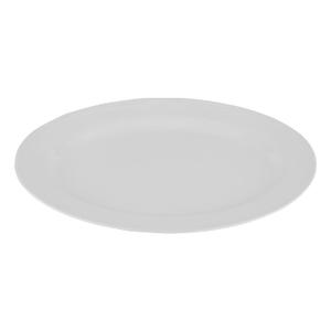 G.E.T. OP-618-W White 18" x 13.5" Oval Platter, Break Resistant Dishwasher Safe Melamine Plastic, Milano Collection