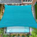 8'x8' Sun Shade Sail Rectangle Outdoor UV Block Square Canopy Sunshade Cover for Backyard Porch Pergola Deck Garden Patio, Turquoise