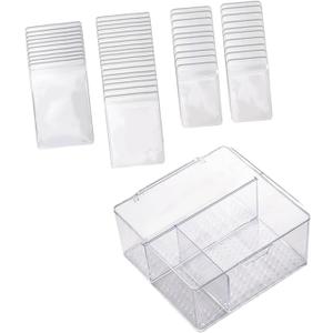 Travel Jewelry Box Clear Jewelry Case with 60 Jewelry Transparent Bags Display Jewelry Storage Organizer for Women Rings