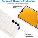 OOK Compatible with Samsung Galaxy A13 5G Leopard Case with Wrist Strap, White Leopard Cheetah Cheetah TPU Shockproof Protection Slim Cover with Camera Protection for Women Girls