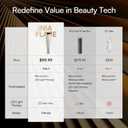 INIA 3-in-1 Red Light Therapy for Face and Neck Beauty Device for Puffiness & Skin Firming Skincare Tool (White)