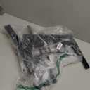 YQSLYSF Garden Hose Holder, Water Hose Stand with 4 Stake and 2 Tool Hooks, Heavy-Duty Metal Hose Storage Holds 150Ft, Freestanding Hose Hanger Rack for Outside, Yard, Lawn, Farm (Black)