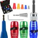 SNEZHANA Electric Wire Stripper for Drill, 14-12-10 AWG Wire Twister Tool for Drill, Electrical Wire Stripping and Twisting Tool, Professional Electrician Tool Attachment Set (Colorful)